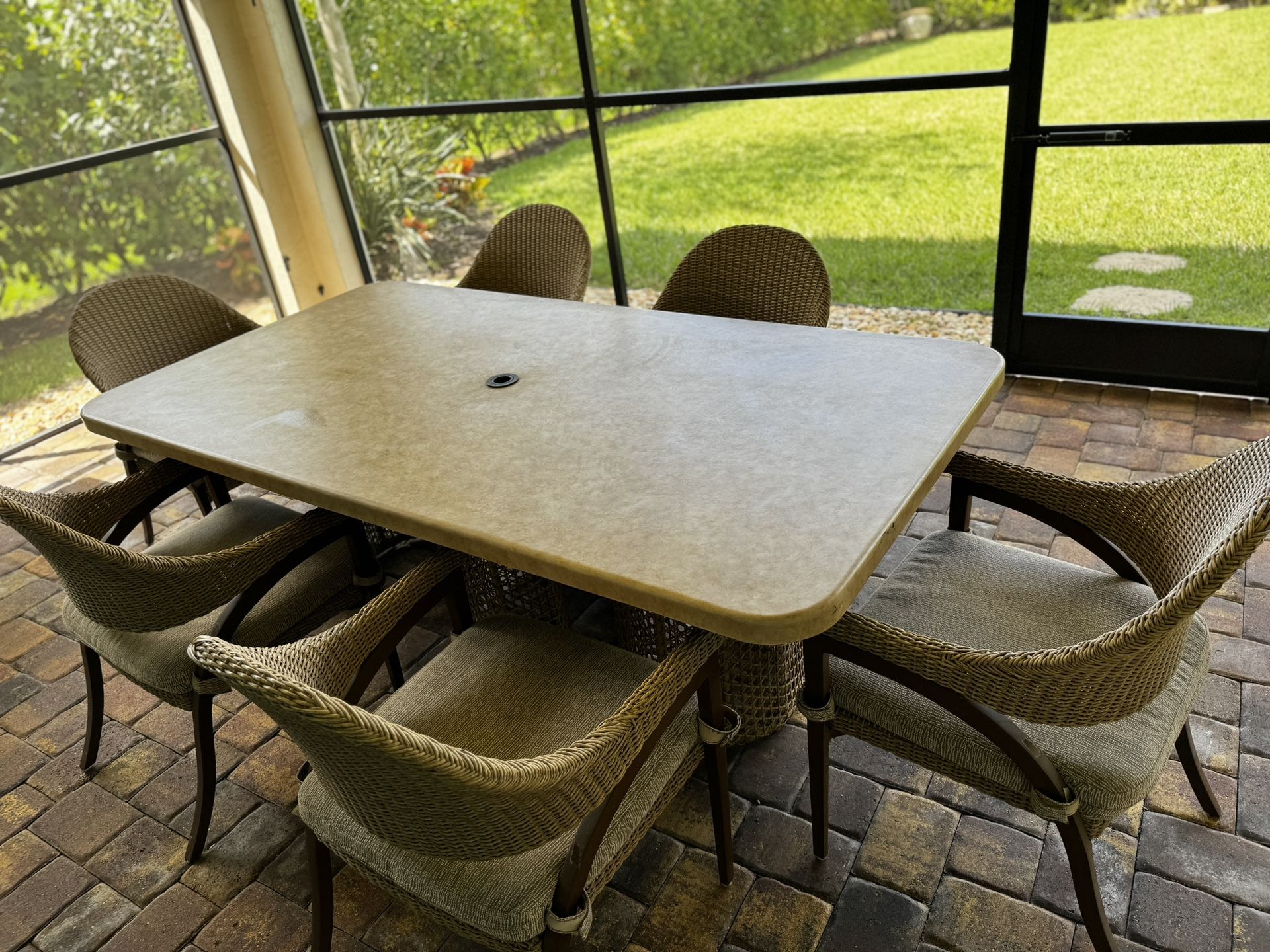 Patio Table With 6 Chairs And Cushions For Seats 