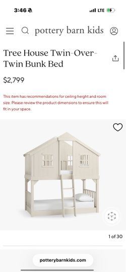 Pottery barn tree house bunk bed
