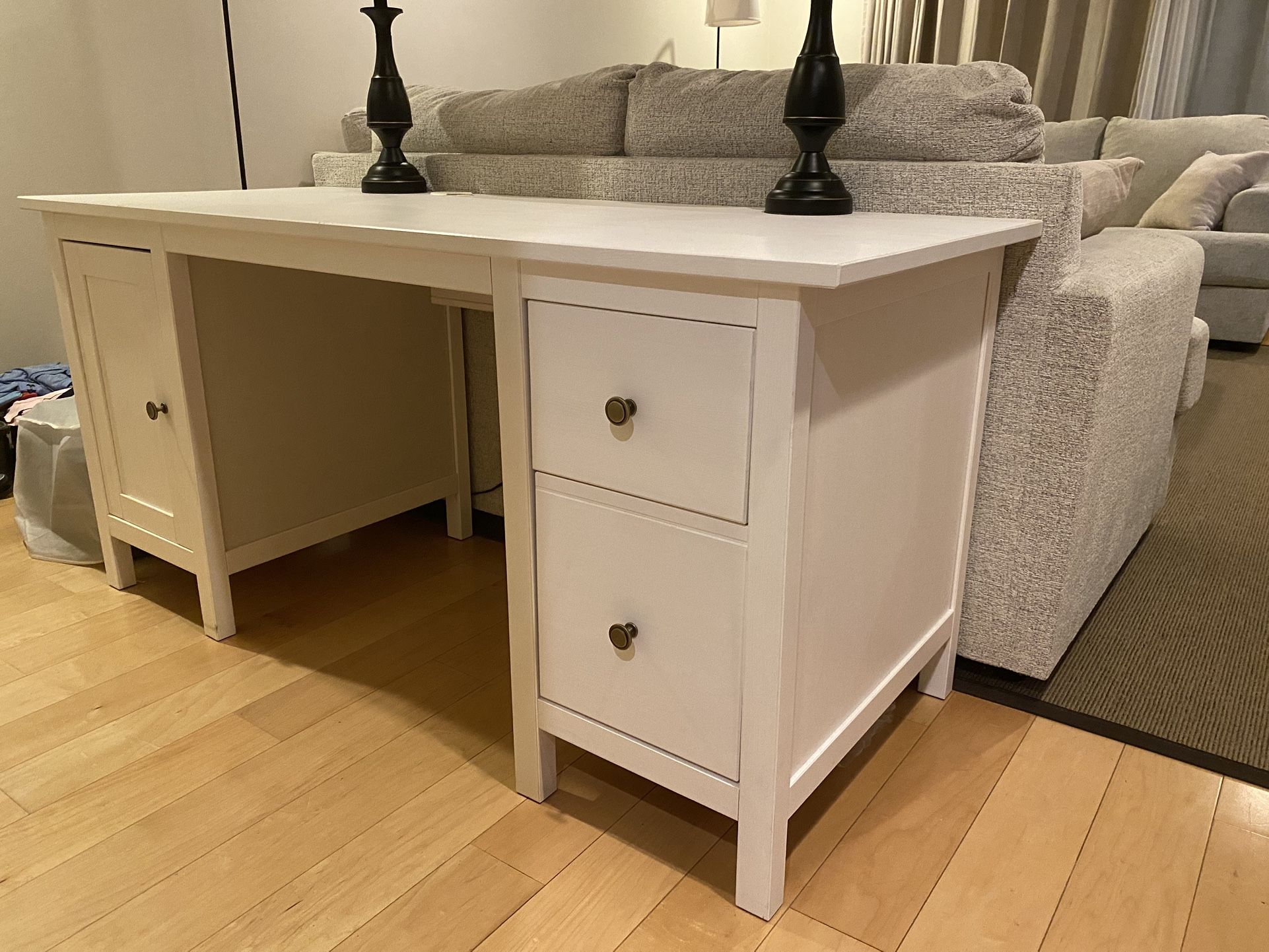 Ikea Hemnes White Wooden Desk