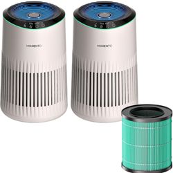 MORENTO MR2566 Air Purifiers for bedroom Ivory with 1 Pack Genuine Air Purifiers Replacement Filter Pet Dander Version