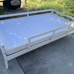 Twin Bed Frame & Memory Foam Mattress 