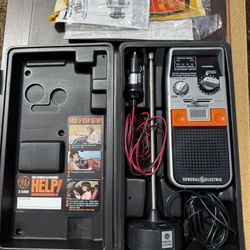 CB Radio With Antenna And Power Cord To Car