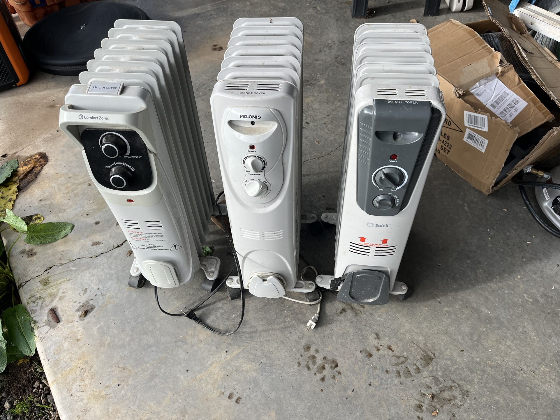 3 Lightly Uses Oil Heaters