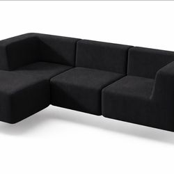 Luxury Modular Sectional Sofa with Chaise - Ultra Soft Textured Fabric, Deep Seats & Modern Design New In The Box