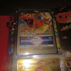 Gold Golden Metal Holographic Charizard VMAX