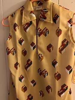 Original Vintage Customized Harburt Shirt with Dice Pattern.