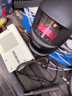 Chicago Electric Welder with Ironton Welding Helmet