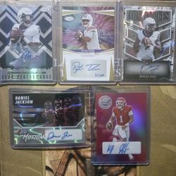 Really Nice Lot Of 6 Football Auto, Numbered Cards NM/ Better