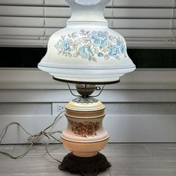 Turn of The Century Beautiful Hurricane Lamp. In its Original Condition. No Chips/Cracks. see below