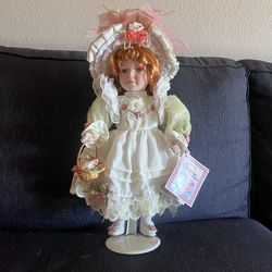 vintage porcelain doll from the "Christina Collection,"