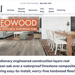 Cali Bamboo engineered European geo oak wood planks. 46 square feet.