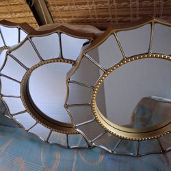 3 10"X10"  Scallop Mirrors 
