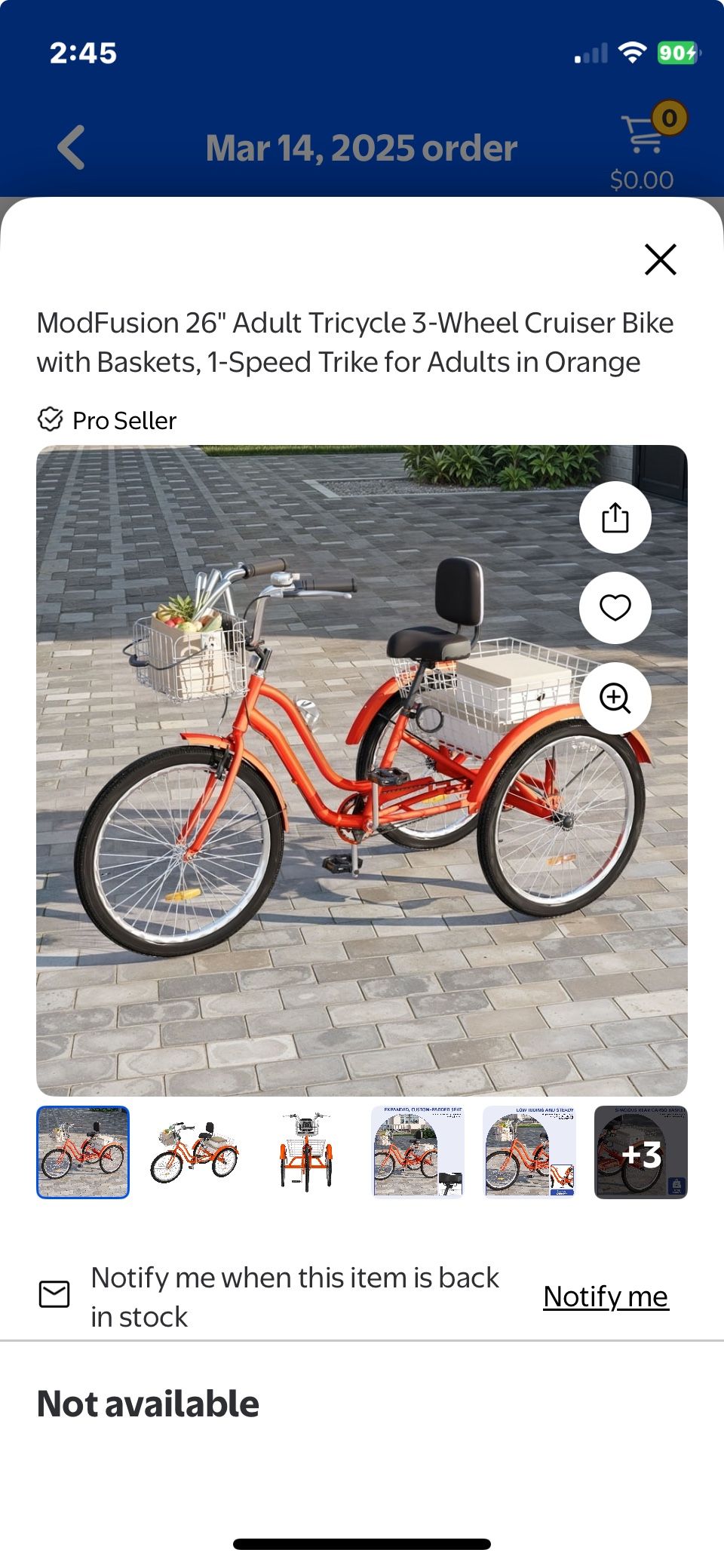 Three Wheel Bike With Accessories