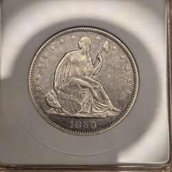 1860 Seated Liberty Half Dollar