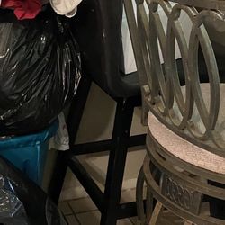 Bar Stools One Leather One Metal 