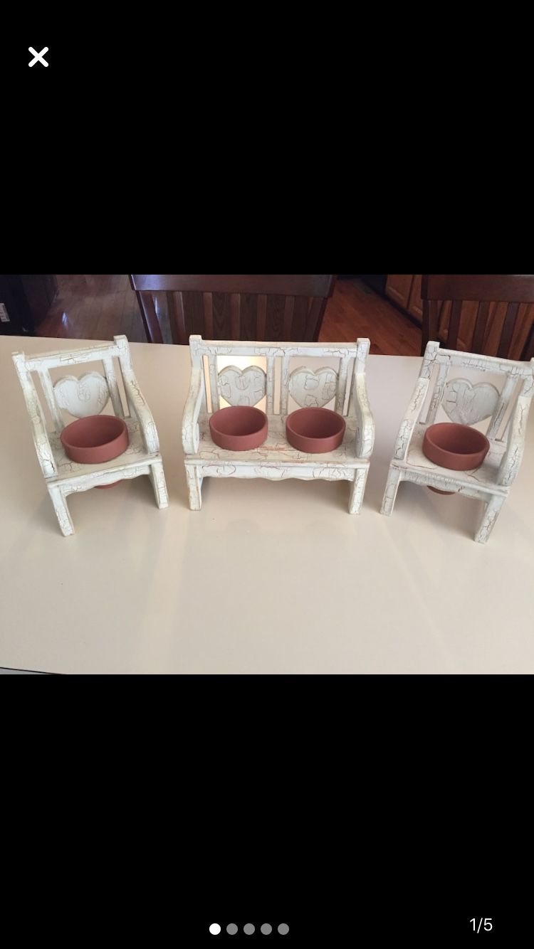 Set of 3 Flower Pot Benches