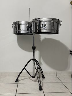 Latin Percussion (LP) Timbale Set 14 15 with Stand remo heads