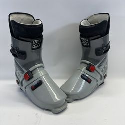 Vintage Salomon SX 91 Rear Entry Alpine Downhill Ski Boots Size 350-55 Gray