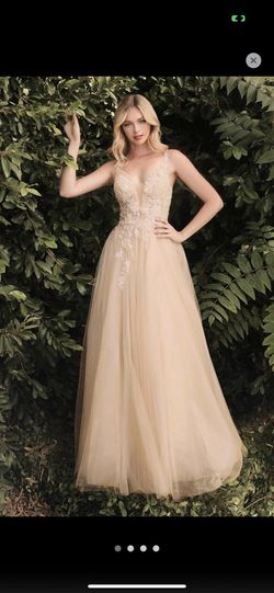 New Cinderella Divine Dress Champagne Color size 6
