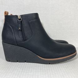 Dr. Scholls Bianca Classic Comfort Modern Chic Fashion Wedge Bootie Shoes Wmns Sz 10