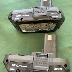 2 Pack RYOBI Battery 2.0Ah P189 18V One+ GENUINE OEM Lithium Ion PBP006
