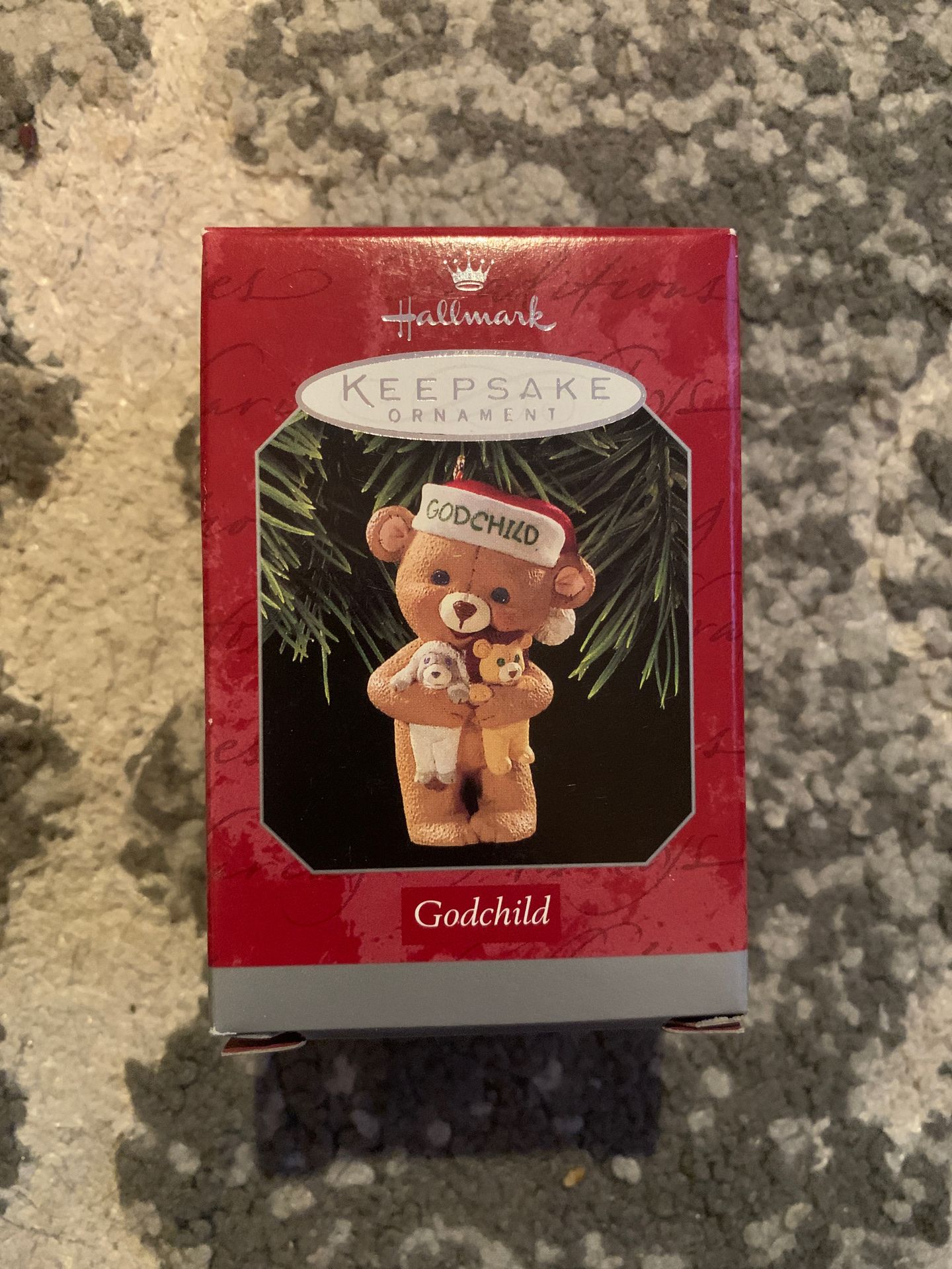 1998 Godchild Bear Vintage Hallmark Christmas Ornament