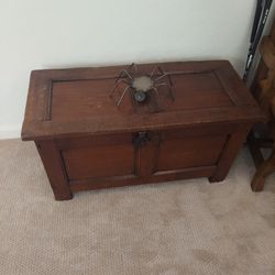 Chest And Chair With Leather