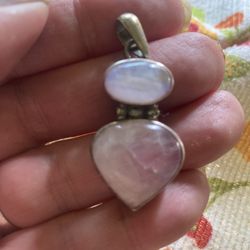 Large Double Moonstone Pendant 
