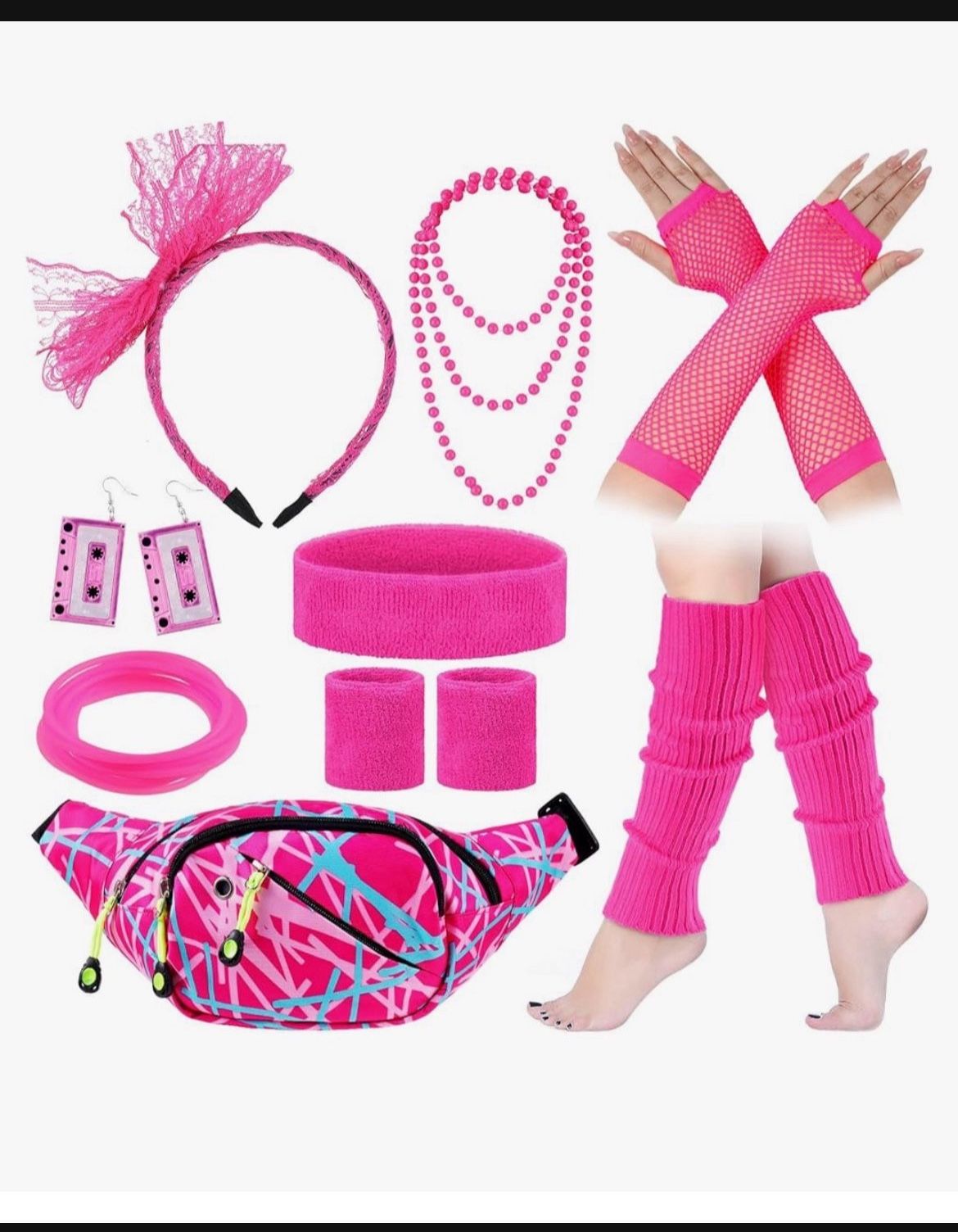 New 18 Piece 1980s  Accessories Custome