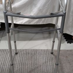 Drive Medical Deluxe Two Button Folding Walker With Wheels.