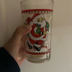 9 Santa Clause Glass Cups