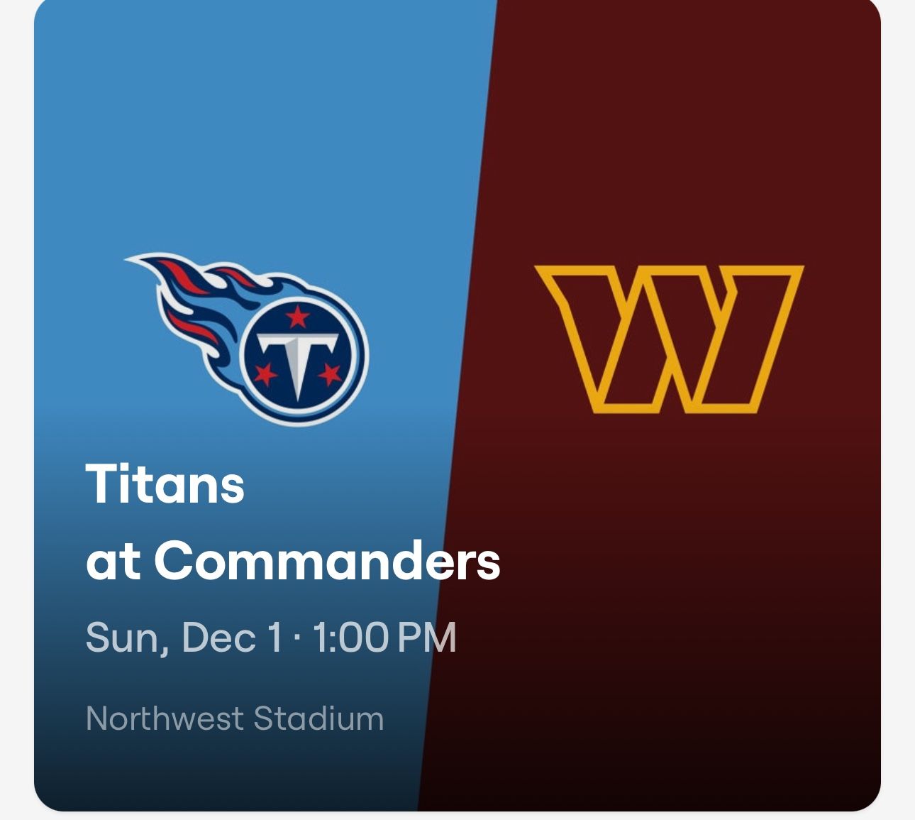 Commanders Vs Titans