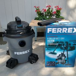Ferrex 6 Gallon Wet/Dry Shop Vacuum,  New