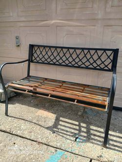 Metal outdoor bench