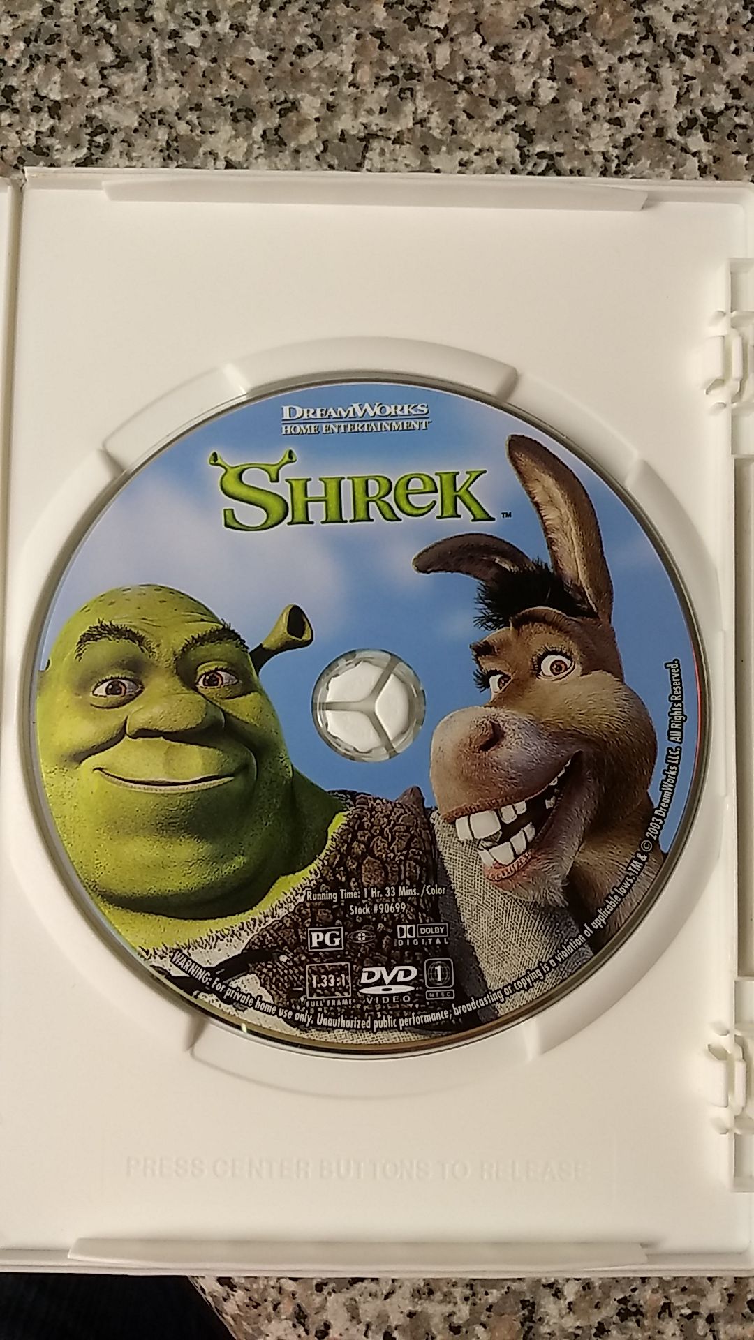 Shrek 1 and 2 DVDs