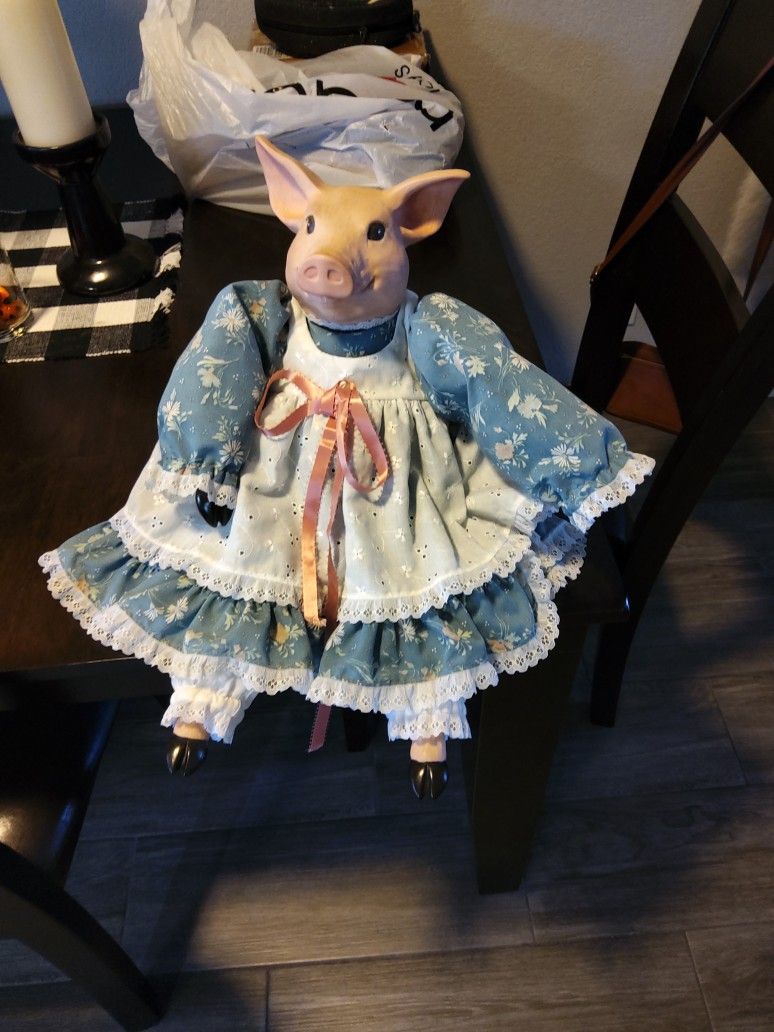 Porcelain Pig Doll