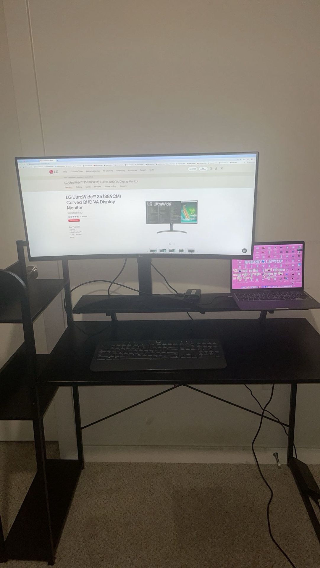 LG 35” UltraWide Curved QHD Monitor 