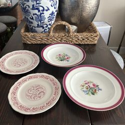 4 Vintage Plates