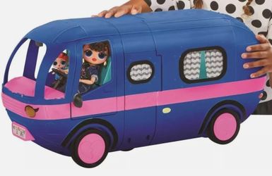 Glamper Fashion Camper Dollhouse LOL Surprise OMG 4-in-1 with 55 Surprises, Blue