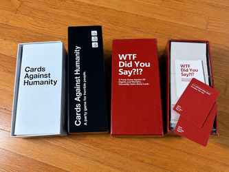 Cards Against Humanity + WTF Did You Say?! Adult Party Card Games 2-Game Bundle