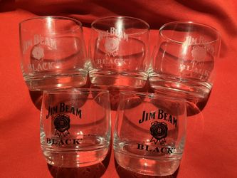 Jim Beam Black Kentucky Bourbon Whiskey Rock Glasses 