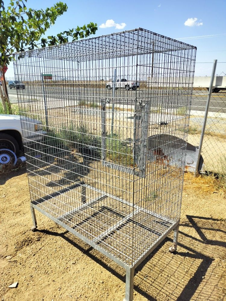Bird Loroco Cat Dog Cage Cloe To Five Feet High 4 Feet Wide By 2 And Half ...Looks Good.
