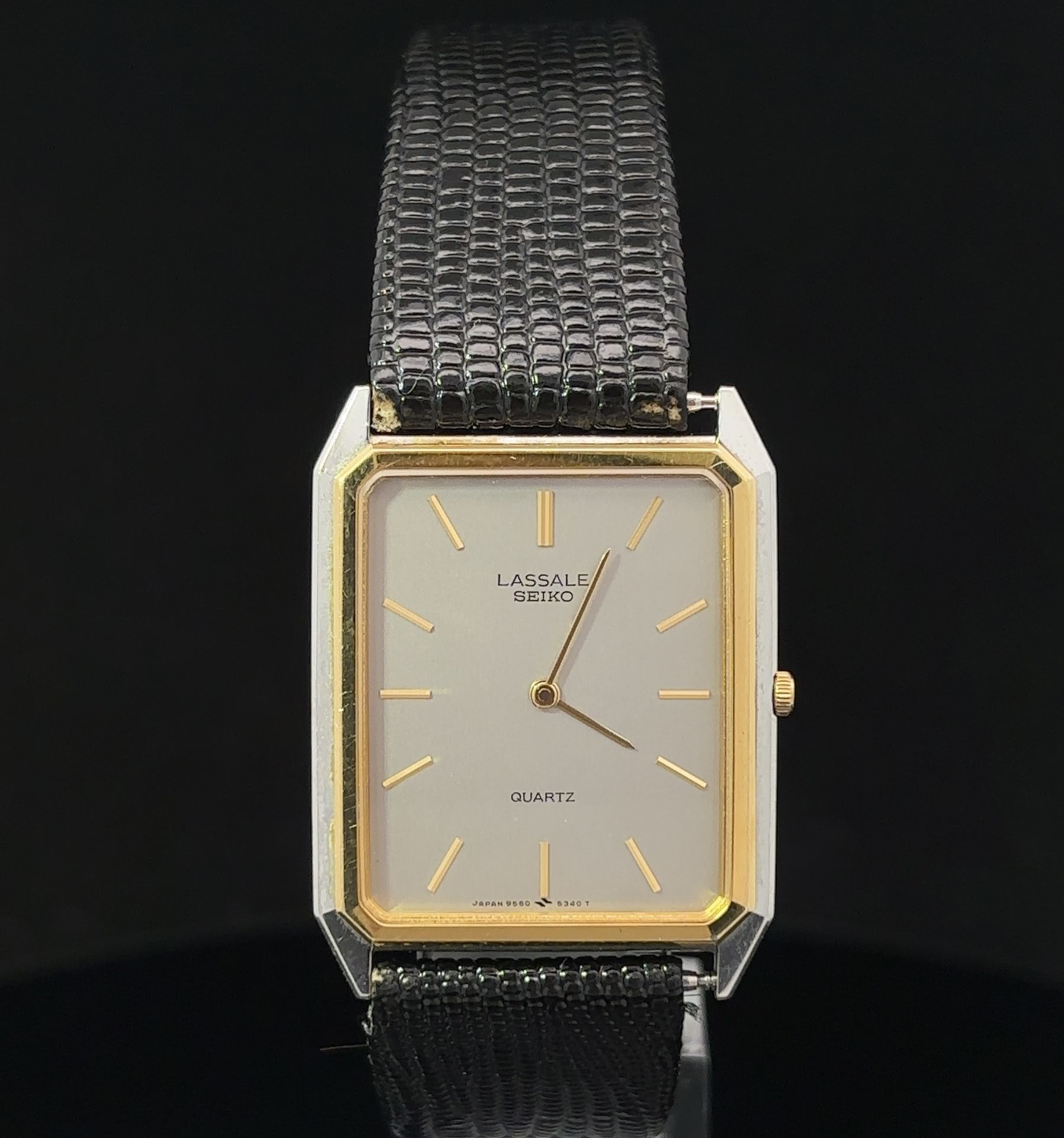 【SEIKO】希少 LASSALE クォーツ Pre owned Seiko Lassale 18k Gold Plated Steel Unisex Quartz Watch