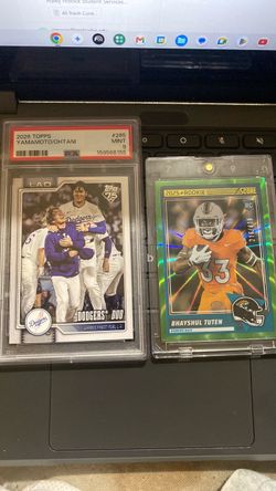 2026 Topps Yamamoto/Ohtani PSA 9 & 2025 Score Bhayshul Tuten Rookie Card Lot