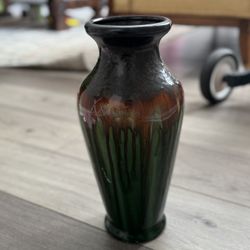 Mid Century Modern Drip Glaze Vase