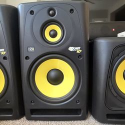 KRK Rokit 10.3 Gen 2 and KRK 10S studio monitors and subwoofer