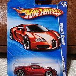 2010 Hot Wheels Bugatti Veyron Hot Auction Satin Red