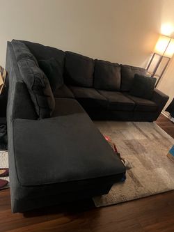 Blue sectional couch
