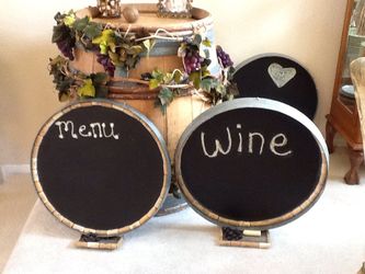 Cork board from wine barrel