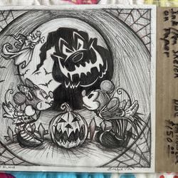 disney halloween in sketch by enrique pita